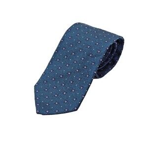 MDS Brooks Brothers 100% Silk Teal & Blue Alternating Star Pattern Neck Tie NEW
